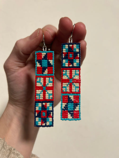 Barn Quilt Earrings