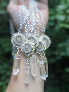 Antler & Quartz Beaded Necklace