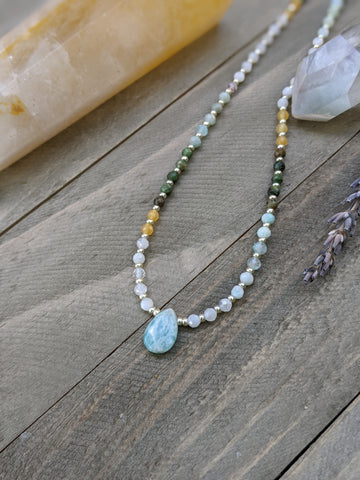 Gemstone Choker - Silver