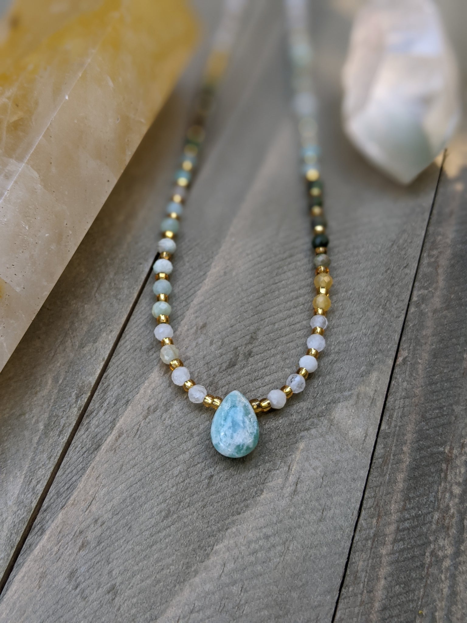 Gemstone Choker - Gold