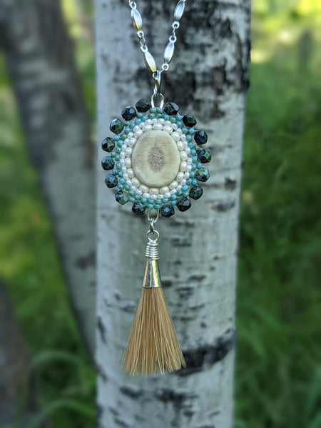 Antler & Horse Hair Necklace