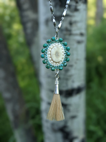 Antler & Horse Hair Necklace