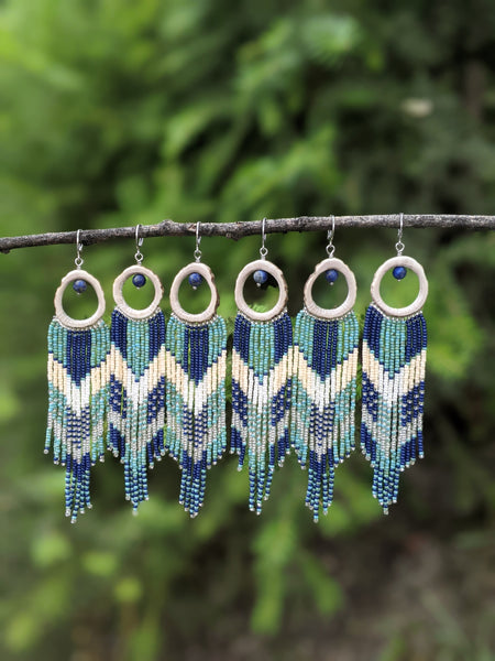 Lady Blues Hoop Earrings