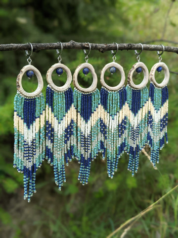Lady Blues Hoop Earrings