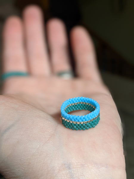 Beaded Ring - River
