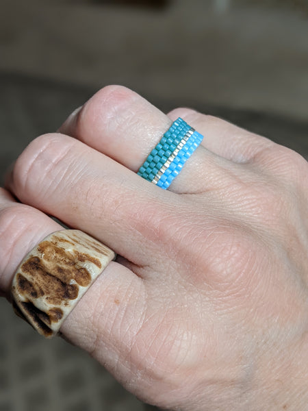 Beaded Ring - River