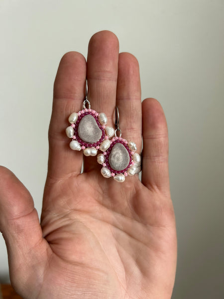 Aphrodite Medallion Antler Earrings