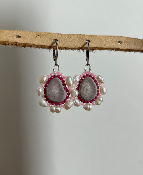 Aphrodite Medallion Antler Earrings
