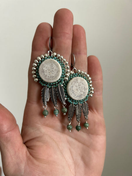 Forest Goddess Antler Earrings