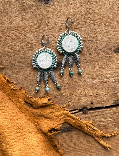 Forest Goddess Antler Earrings