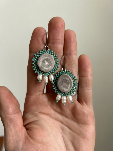 Aphrodite Drop Antler Earrings